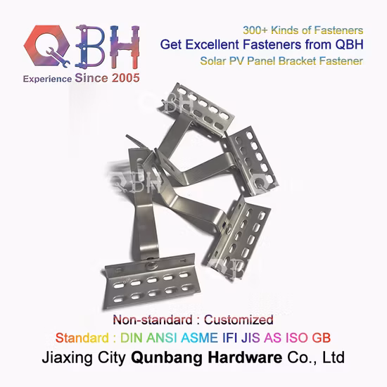 10%off Qbh Hot-Selling Standard & Customized General-Purpose PV Photovoltaic Bracket Tin Roof Aluminum Alloy Solar Bracket Fastener and Stamping Accessories