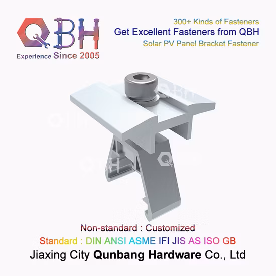 10%off Qbh Hot-Selling Standard & Customized General-Purpose PV Photovoltaic Bracket Tin Roof Aluminum Alloy Solar Bracket Fastener and Stamping Accessories