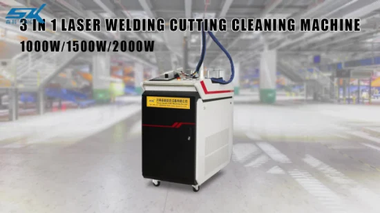 Máquina portátil de limpeza e corte para soldagem a laser de fibra 3 em 1 na China no custo do Paquistão